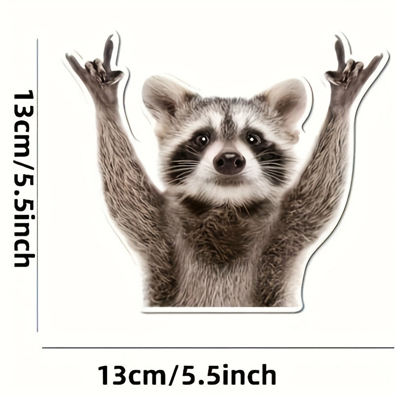 Rocking Raccoon Sticker Car Laptop Wall Window Bumper Sticker
