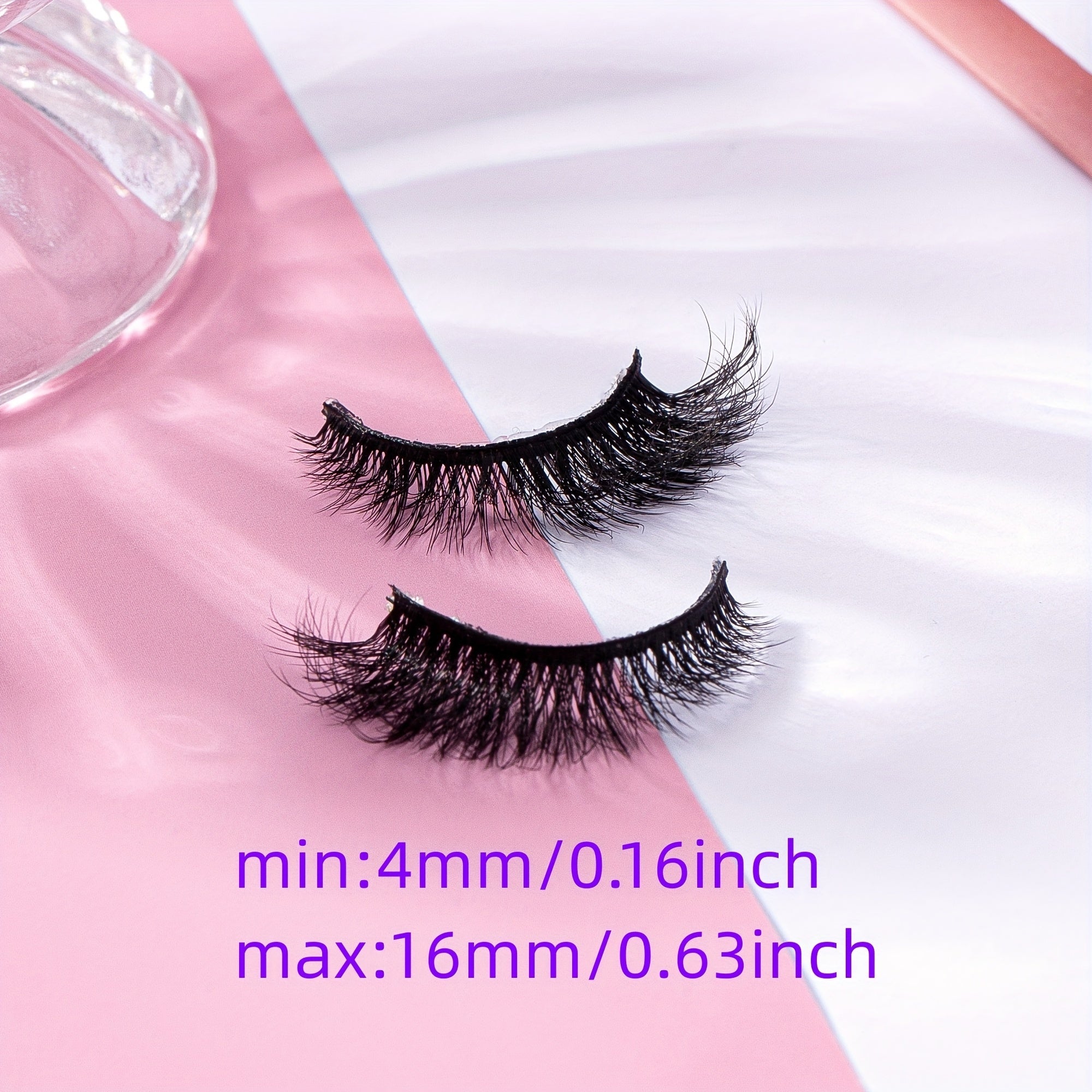 5 Pairs Faux Mink Eyelashes Fluffy Soft Cat Eye Shape