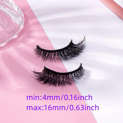 5 Pairs Faux Mink Eyelashes Fluffy Soft Cat Eye Shape