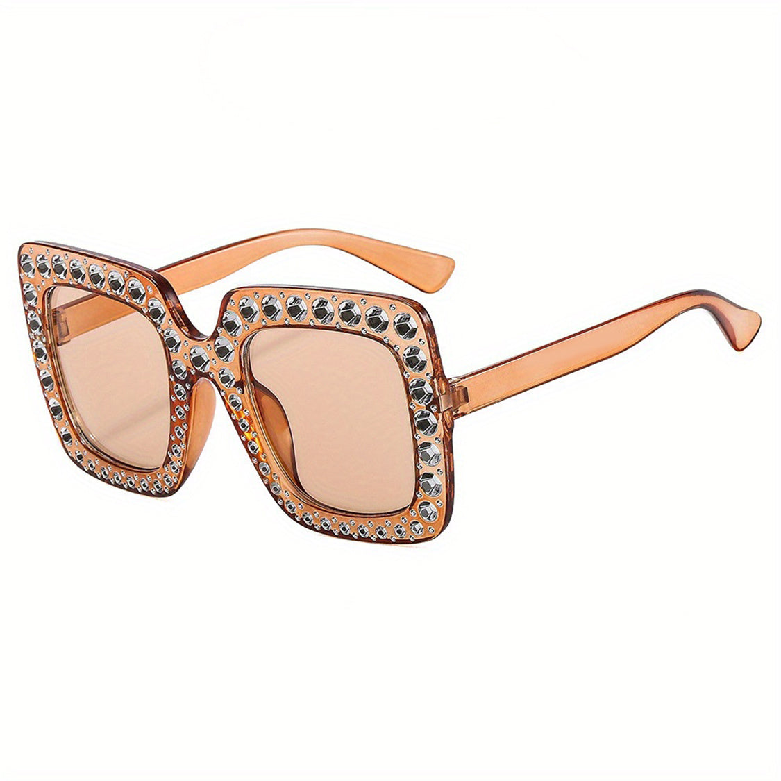Vintage Rhinestone Square Sunglasses for Women