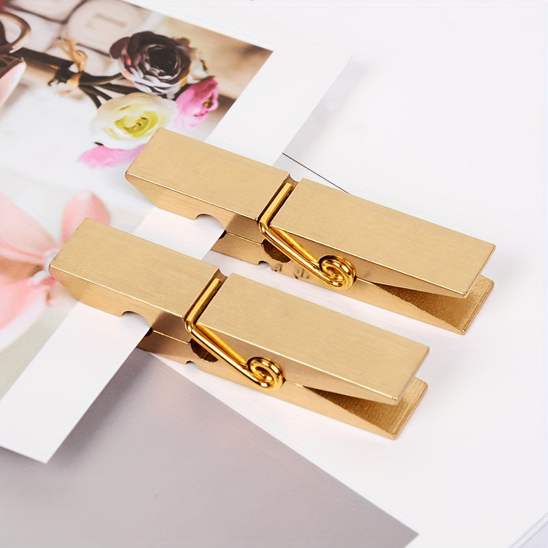 2pcs Vintage Copper Clip Metal Paper Binder Clip for Office School Supplies