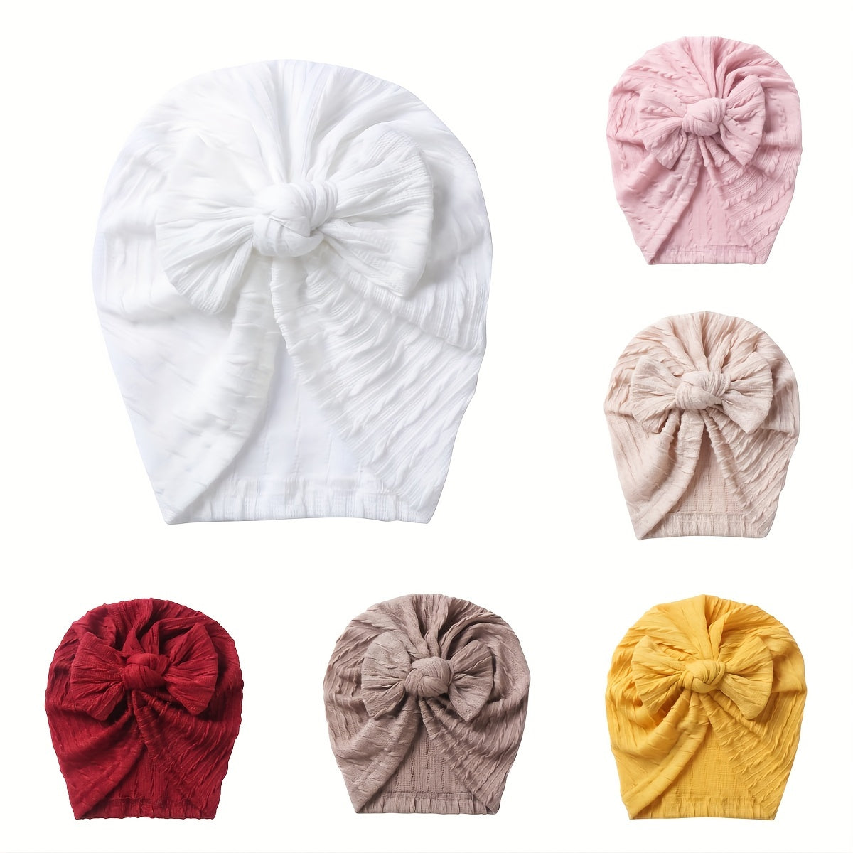 Baby Bow Pullover Hat Knitted Twist Braid Indian Hat