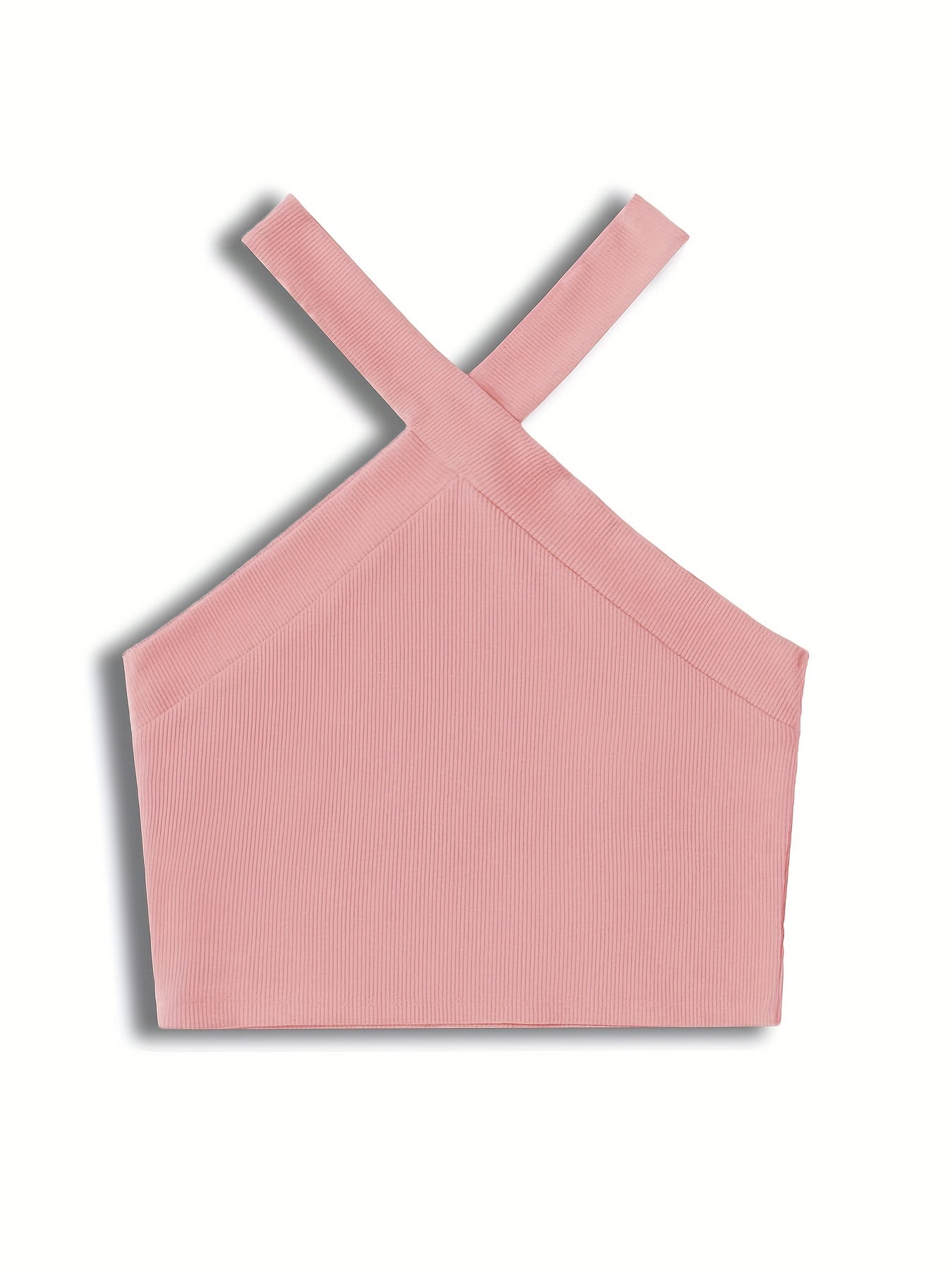 Solid Halter Crop Top for Summer & Spring