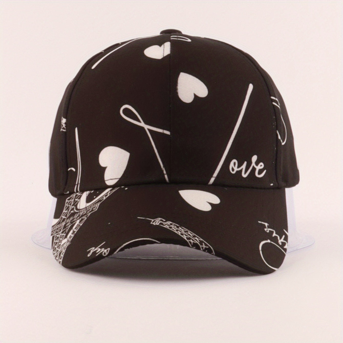 Eiffel Tower Print Baseball Cap Unisex Dad Hat Adjustable Sun Hat