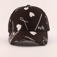 Eiffel Tower Print Baseball Cap Unisex Dad Hat Adjustable Sun Hat