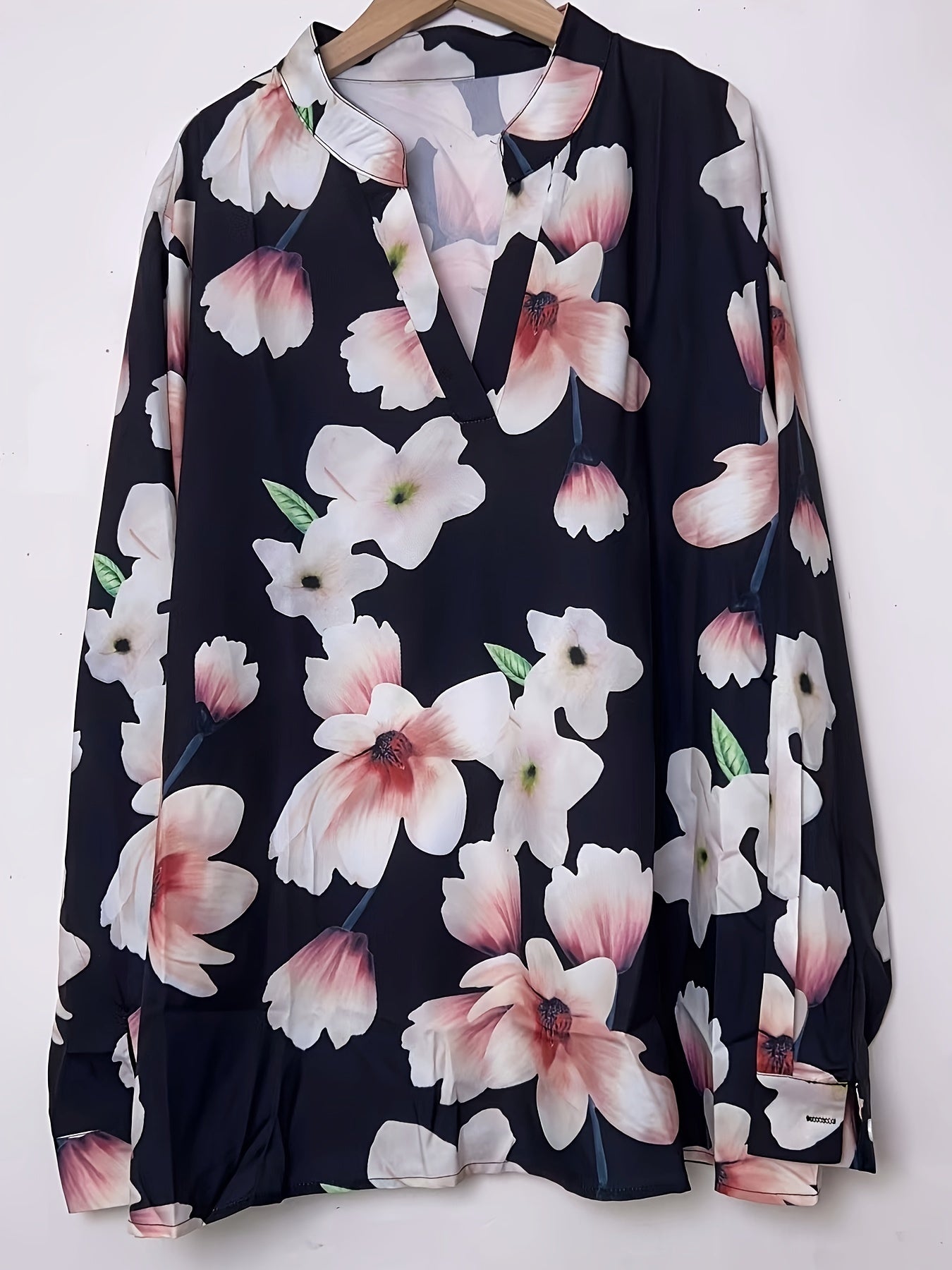 Floral Print Long Sleeve Blouse