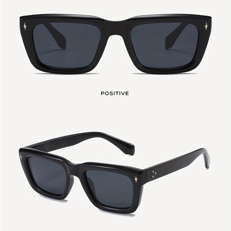 Square Frame Rice Nail Wide Leg UV Protection Women's Sunglasses