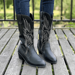 Women's Embroidered Point Toe Cowboy Boots