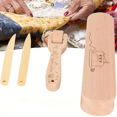 Wooden Seam Roller Kit Tailor Clapper Sewing Supplies