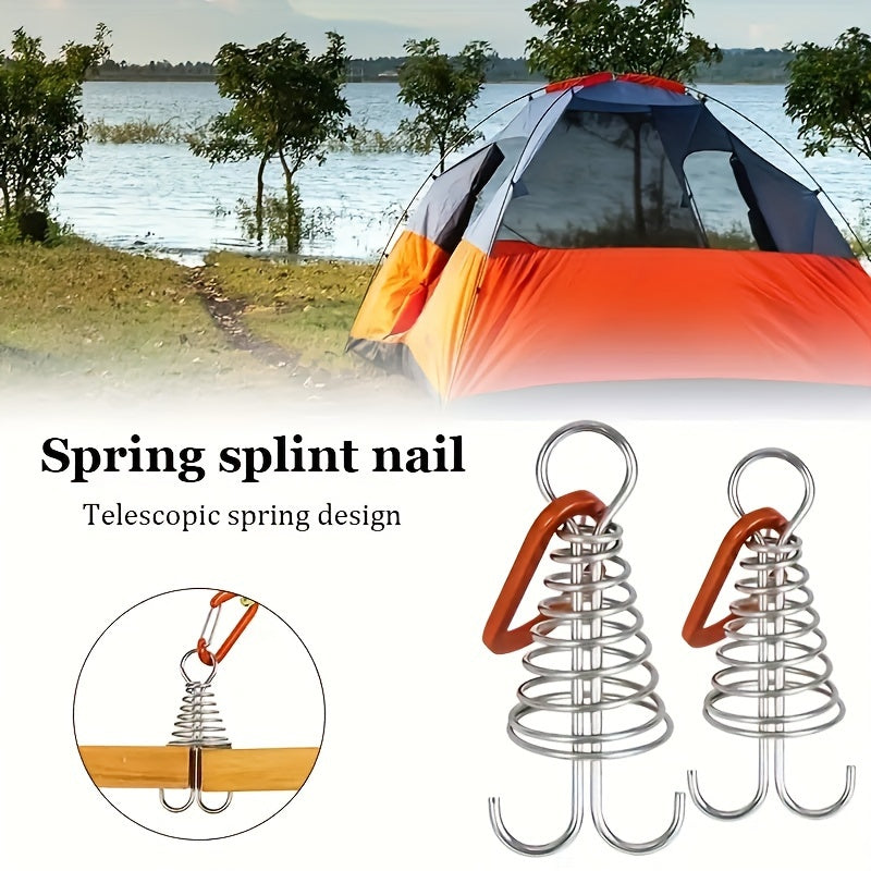 2pcs Octopus Wind Rope Fixing Buckle Deck Gap Fixing Nail With Spring