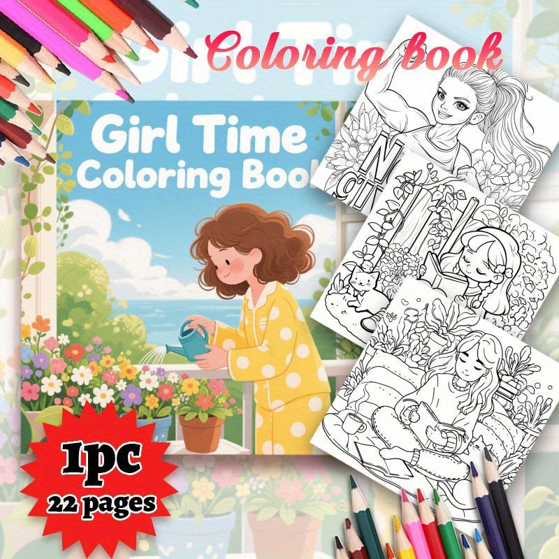 Deluxe Upgrade 22 Page Adult Coloring Book Warm Moments Theme