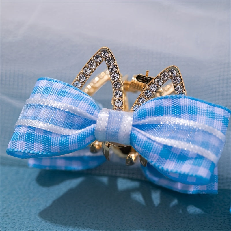 Kids Butterfly Bow Cat Ear Crown Hair Clip Rhinestone Princess Hairpin