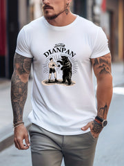 Elephant Print Men's Graphic Tee Summer Outdoor Clothes