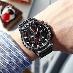Fenzun Waterproof Sports Stainless Steel Men's Watch