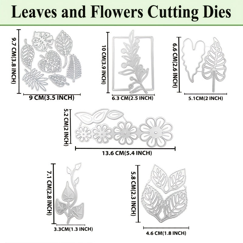 Flowers Leaves Metal Cutting Dies Decorative Embossing Stencils