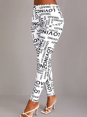 Casual High Waist Long Length Leggings Women's Clothing