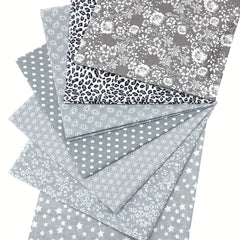 7pcs 49 78 49 Quilting Fabric Grey Fat Quarters Floral Craft Fabric Bundle