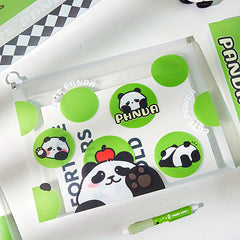 1pc Panda Style Office Document Bag A4 File Bag Large Capacity File Storage Bag