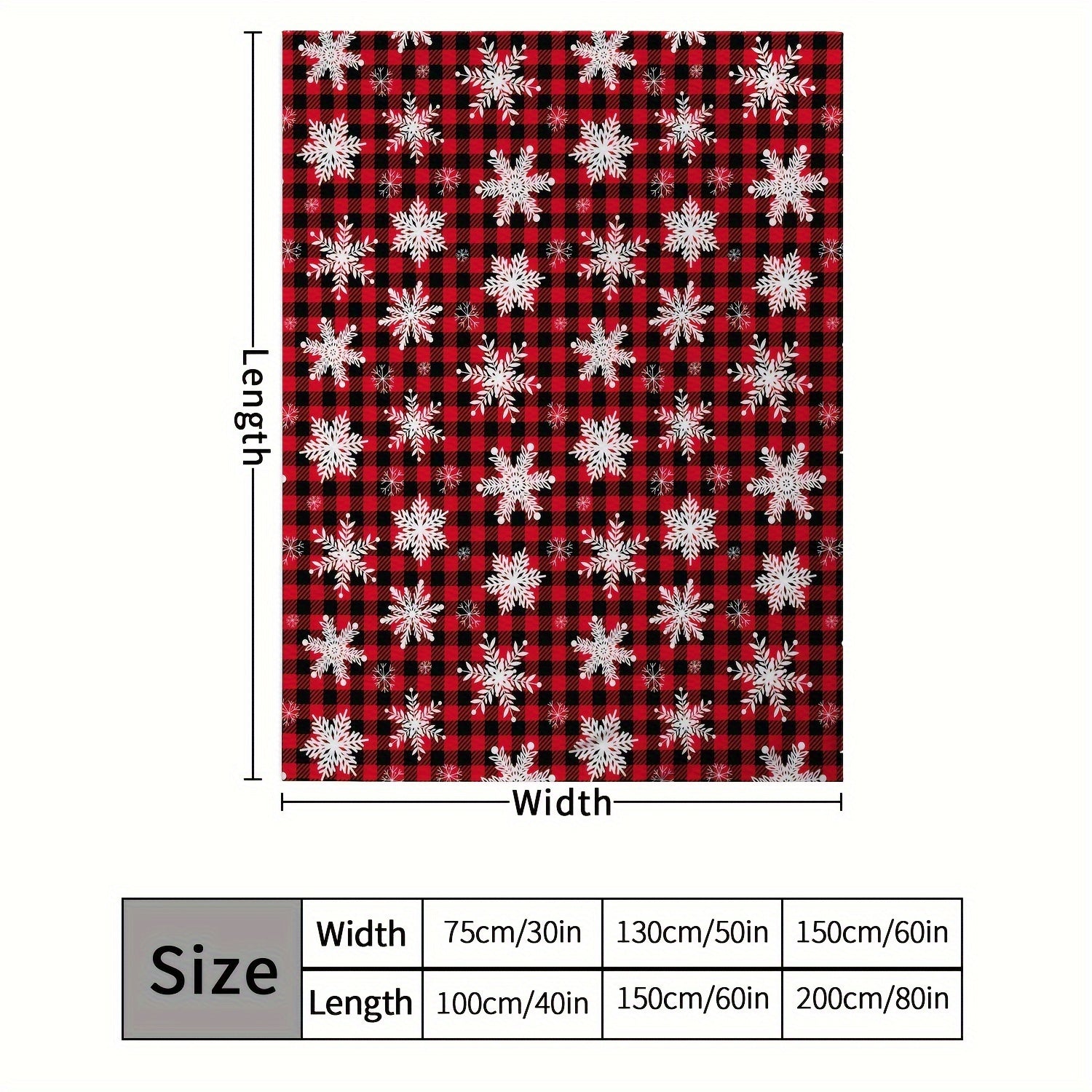 Winter Snowflake Plaid Blanket Soft Christmas Snowflake Blanket