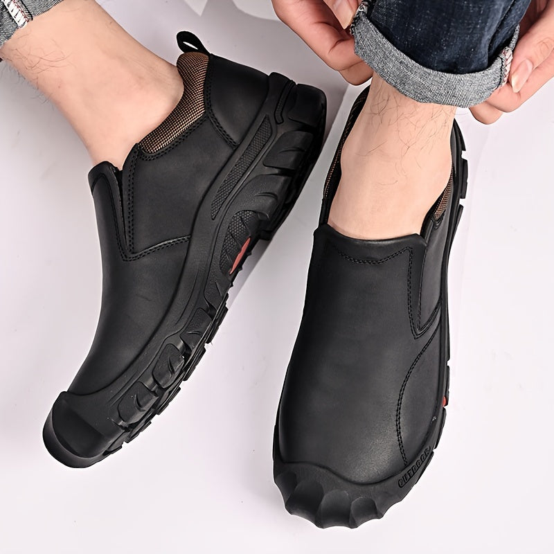 Men's Slip On Hiking Boots Non Slip Outdoor Trekking Shoes