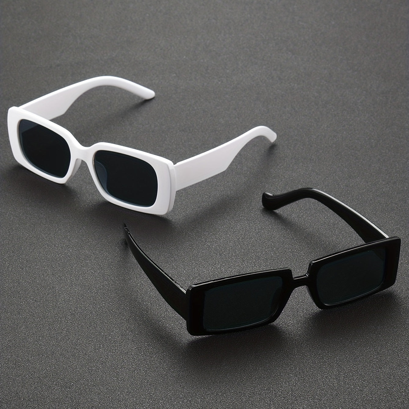 2pcs Men's Square Frame Sunglasses UV Protection