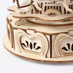 DIY Wooden Horse Music Box 3D Puzzle Educational Gift