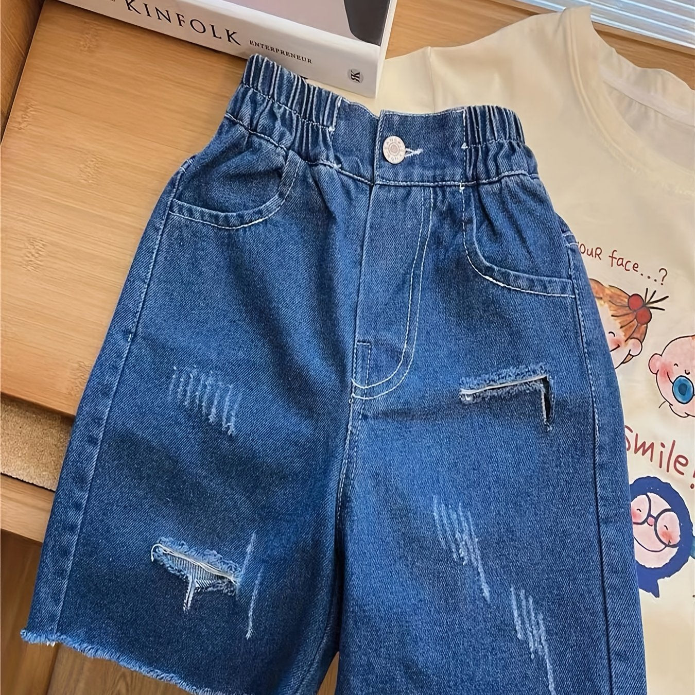 Boys Ripped Denim Shorts Jeans Shorts For Summer Kids Clothes