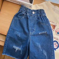 Boys Ripped Denim Shorts Jeans Shorts For Summer Kids Clothes