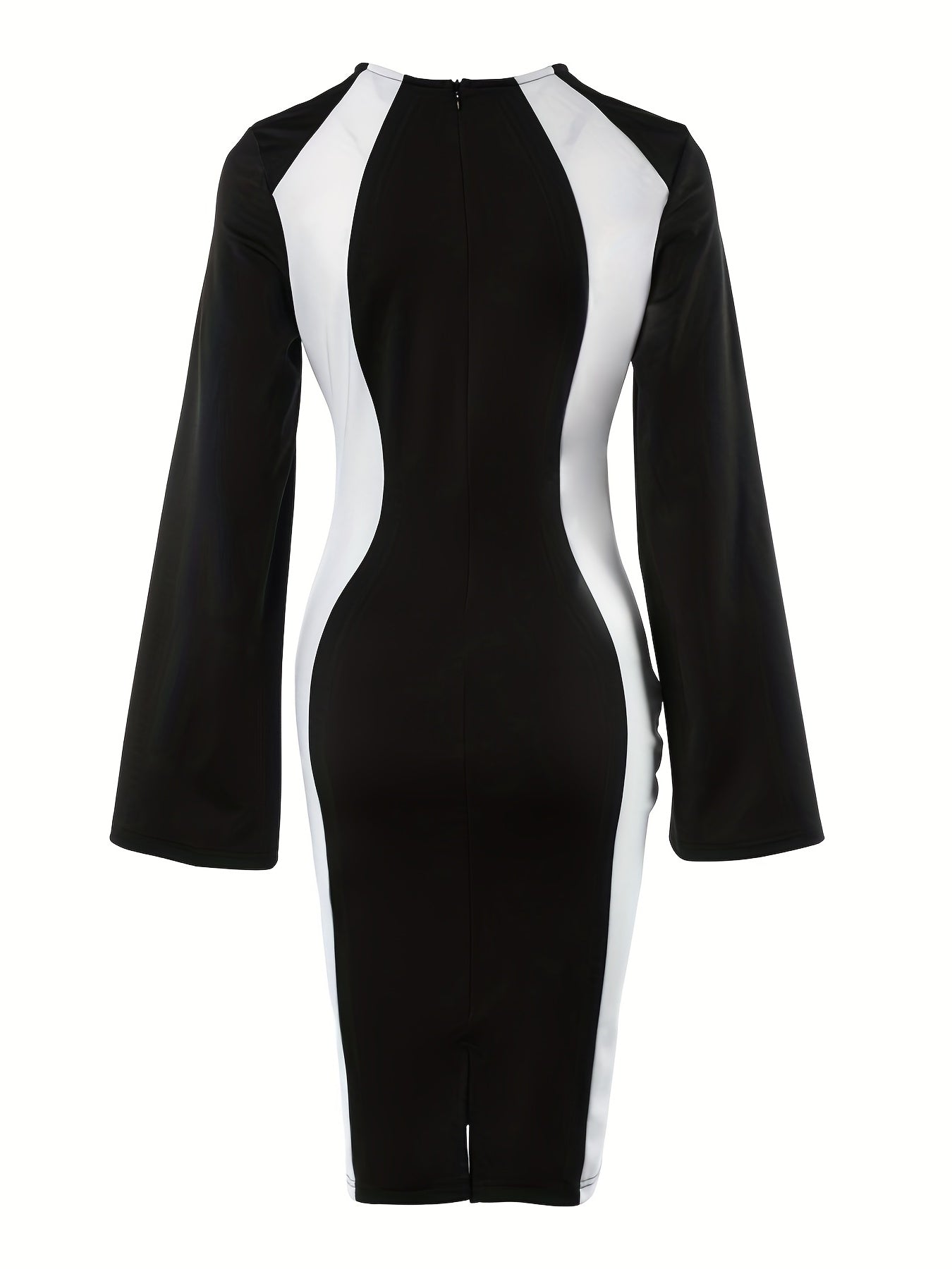 Cape Sleeve Dress Crew Neck Slim Dress for Spring & Summer