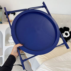 Foldable Round Tray Table for Flower Pots Books Ornaments