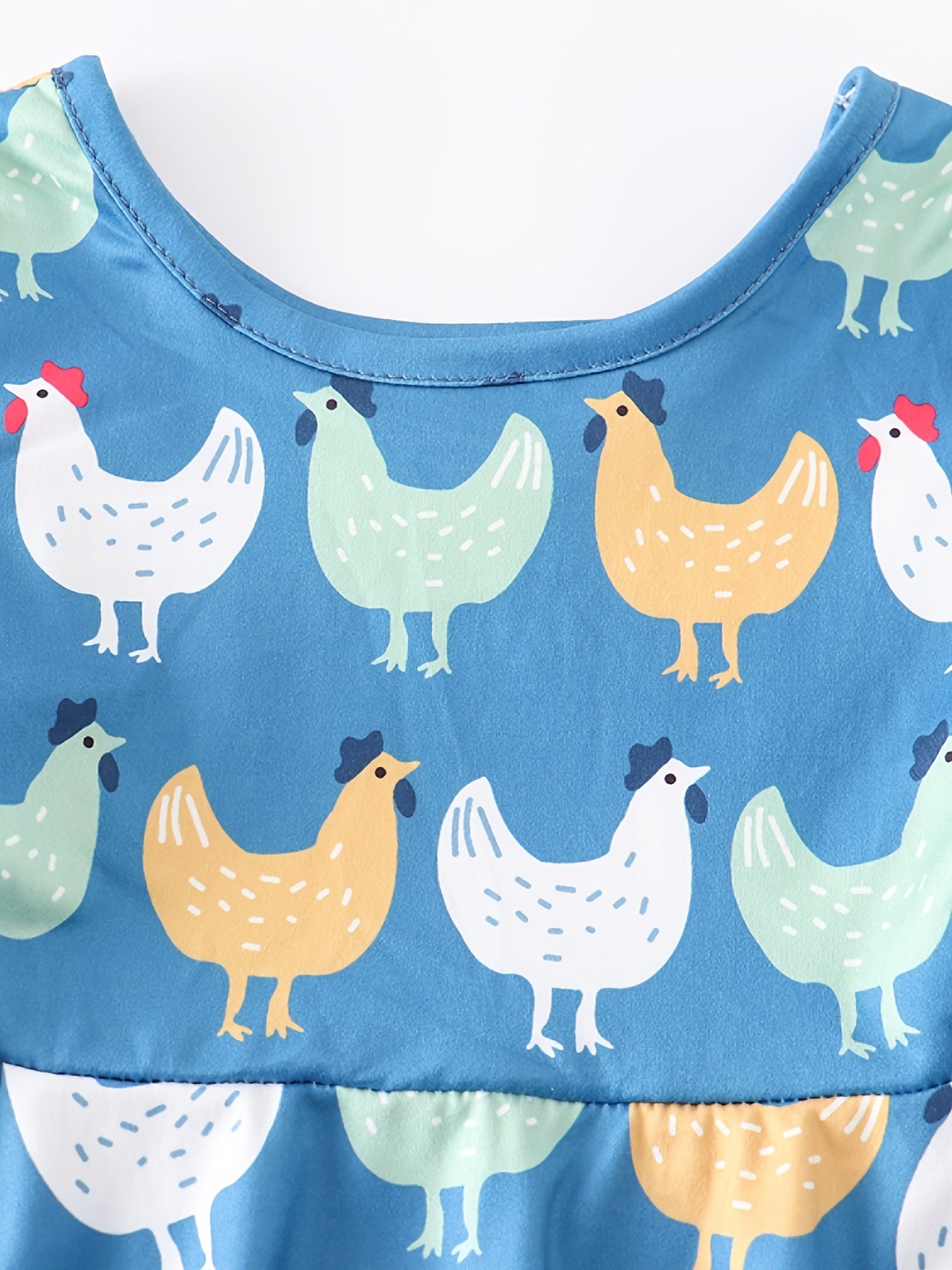 Girls Chick Printed Short Sleeve Casual Dress