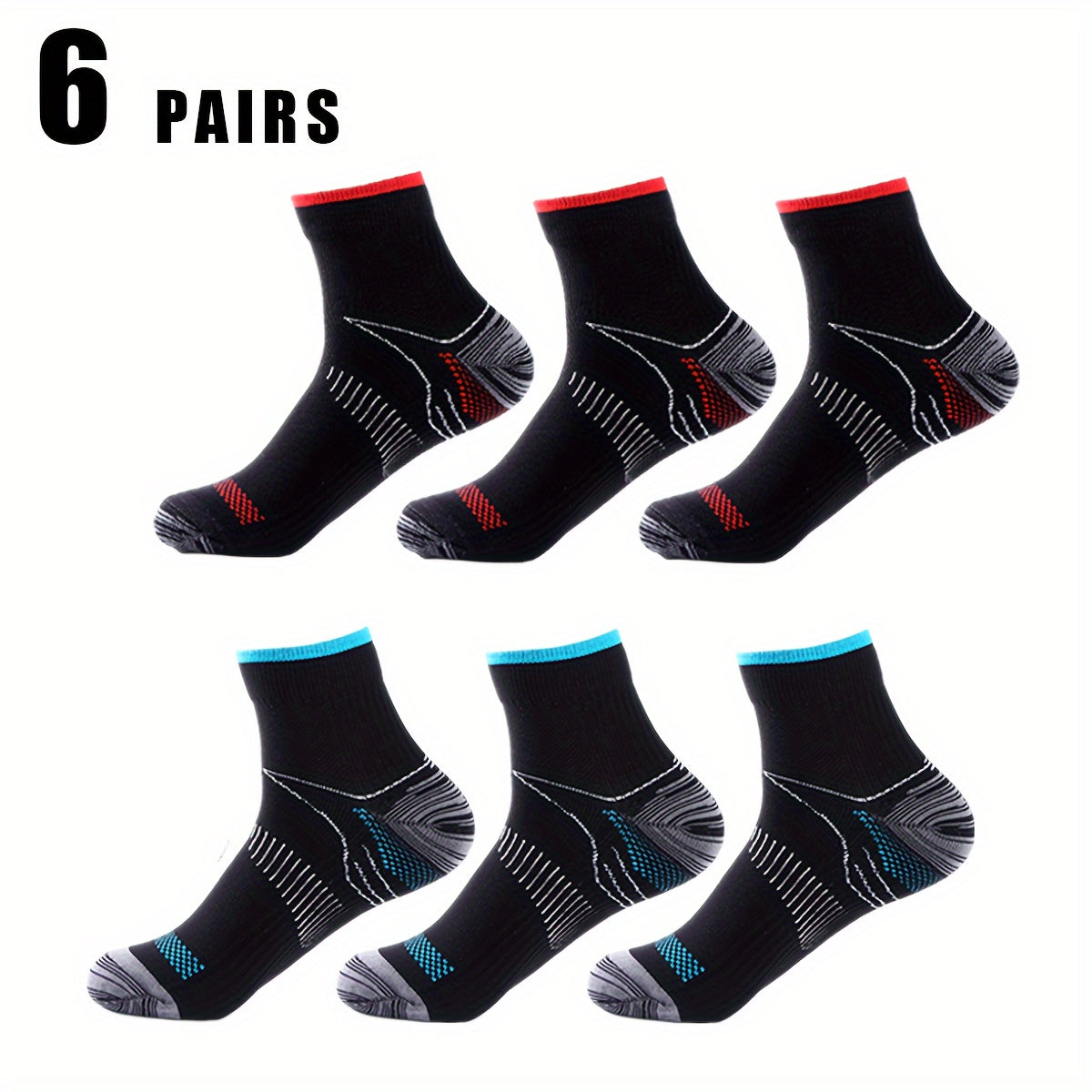 Men's Mid Crew Sport Socks - Moisture Wicking and Comfortable