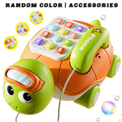 Baby Music Turtle Toy Telephone with Luminous Music