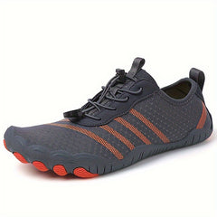 Men's Striped Water Shoes with Buckle Non Slip Aqua Socks