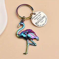 Colorful Flamingo Keychain For Men