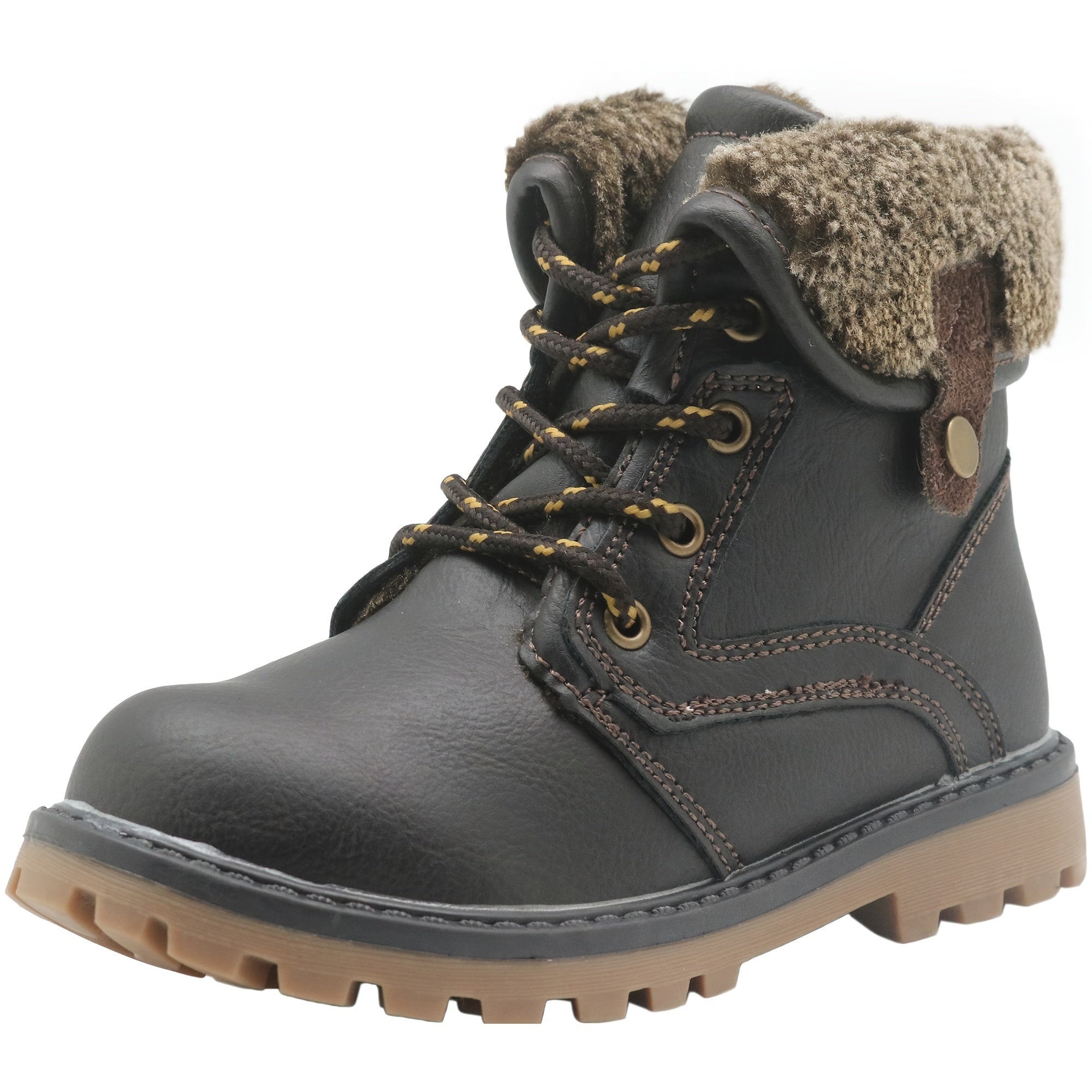 Kids Snow Boots Thermal Cozy Non slip Ankle Boots Outdoor Hiking Shoes Fur Lined