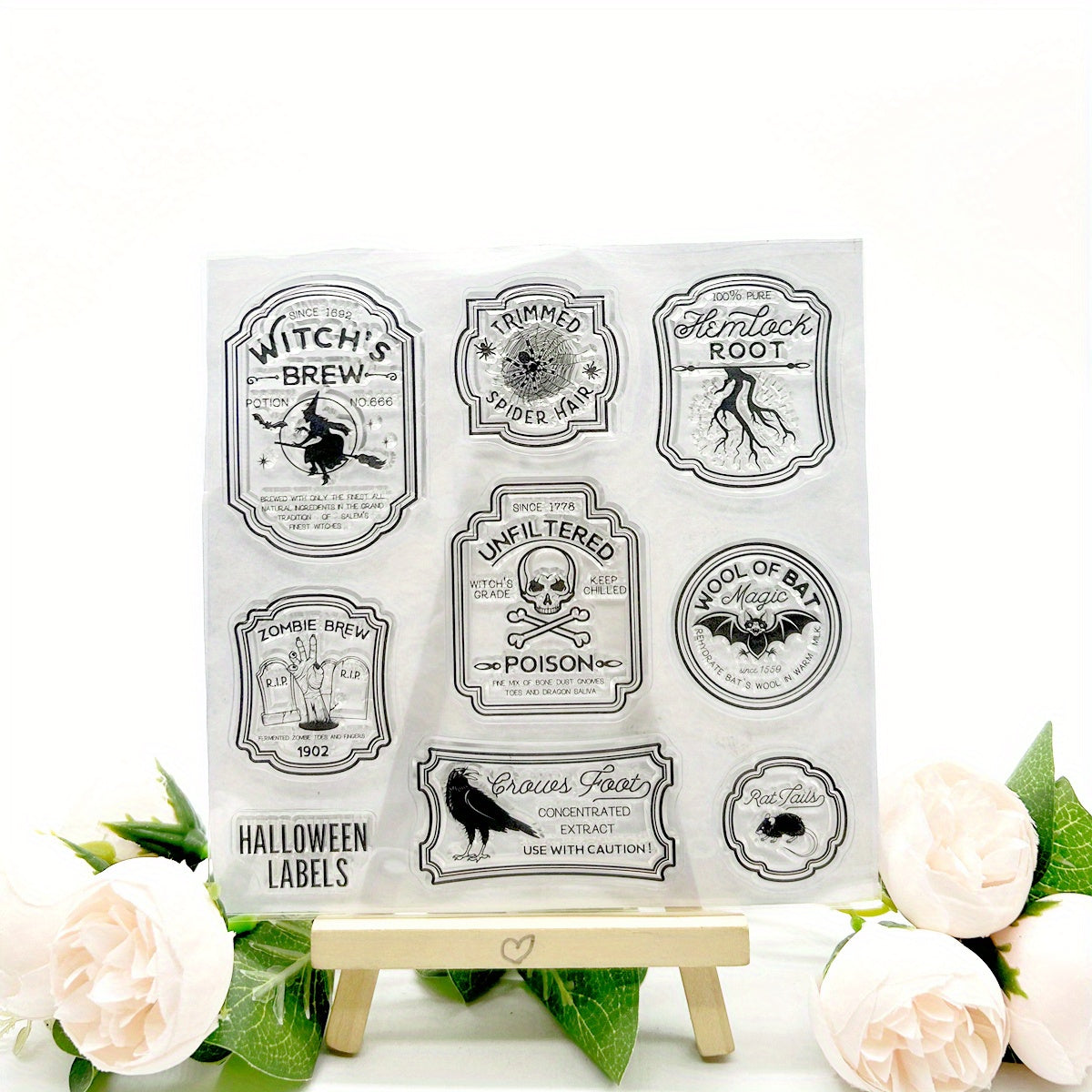 1pc Halloween Stamp Painting DIY Scrapbook Decoration Silicone Clear Stamp