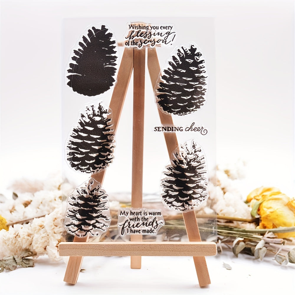 Pine Cone Silicone Stamp for Scrapbooking Card Making