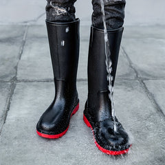 Men's Waterproof High Top Rain Boots for Outdoor Fishing