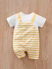 Baby Boys Koala Graphic Striped Romper Jumpsuit Clothes