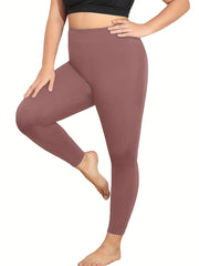 Solid High Waist Tummy Control Yoga Leggings