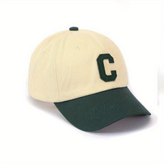 Unisex Cotton Baseball Cap Snapback Hat C Patch Sun Visors Caps