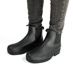 Women's Platform Chelsea Rain Boots Waterproof Outdoor Shoes