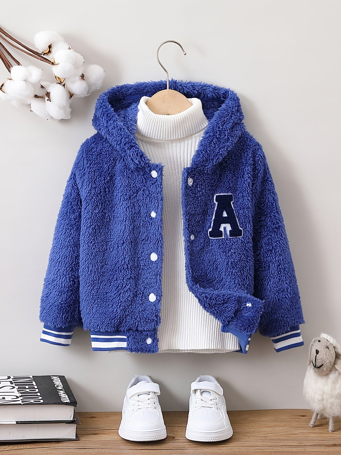 Boys Fleece Jacket for Winter, Outdoor Casual Button Up Top