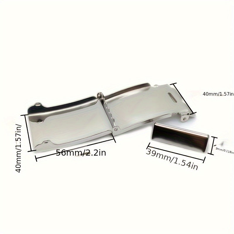 Copper Iron Metal Belt Buckle 40mm Flip Cover Men's Canvas Belt Accessories