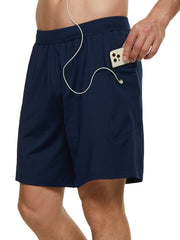 Men's Breathable Shorts with Pockets Drawstring Waist Loose Fit