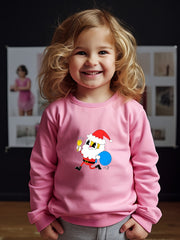 Lovely Santa Elf Graphic Crew Neck Sweatshirt
