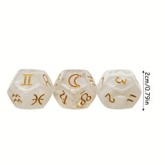 3pcs 12 Sided Astrological Dice Set For Board Game