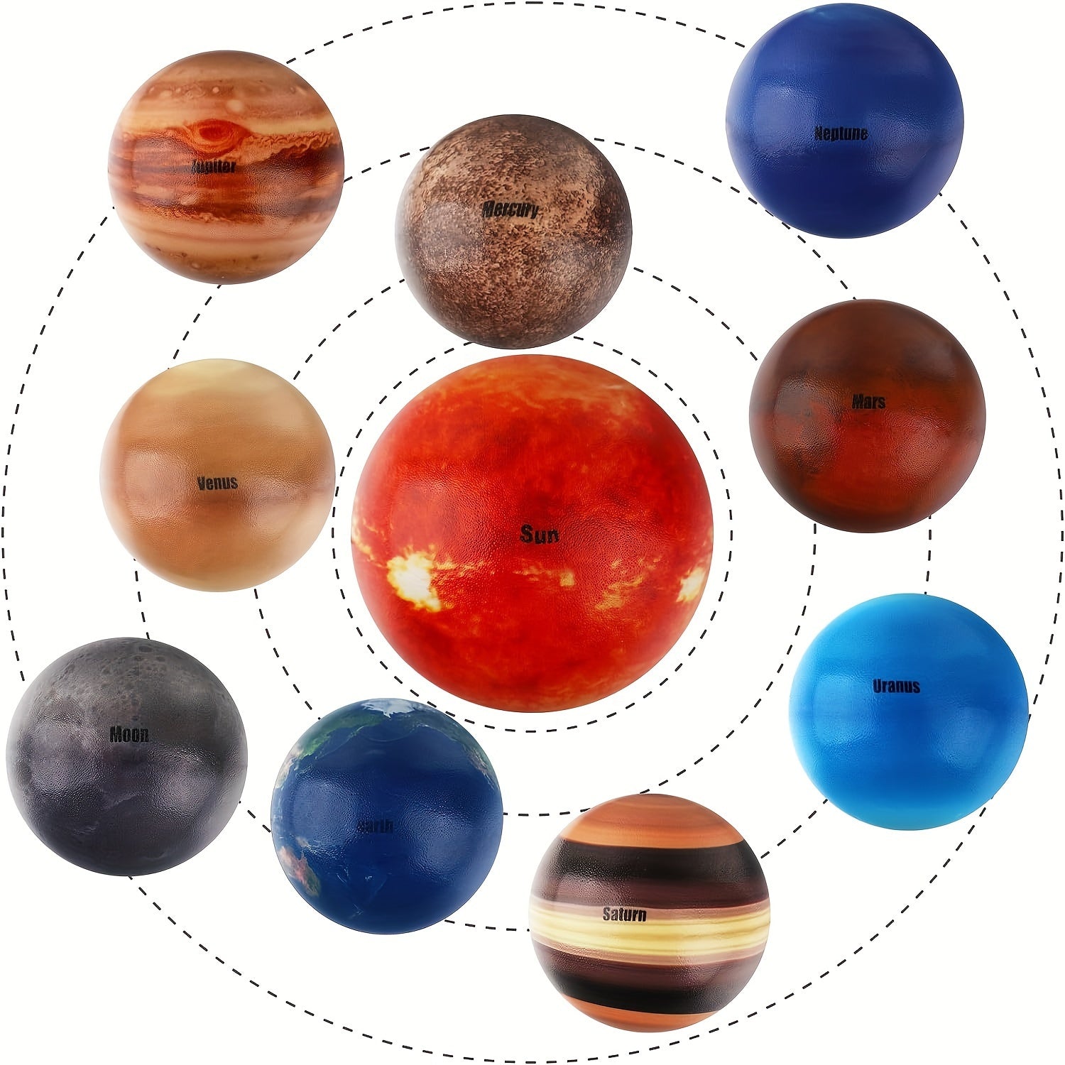 10pcs Solar System Planet Balls Educational Toys Party Game Birthday Gift