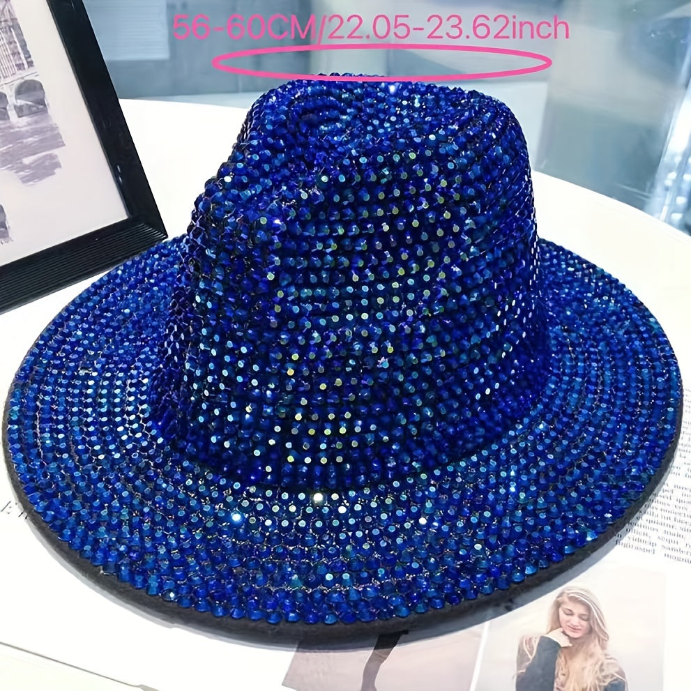 Outdoor Heavy Work Inlaid Diamond Felt Hat Fisherman Hat